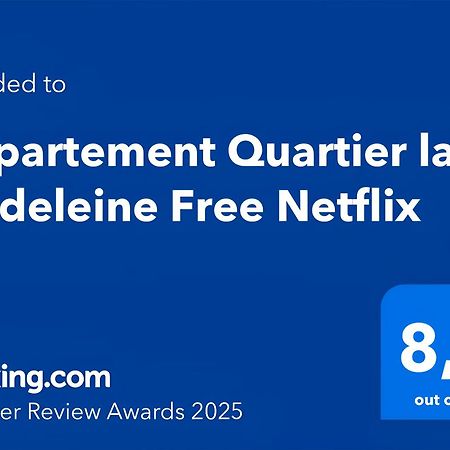 Appartement Quartier La Madeleine Free Netflix Paris Exterior photo